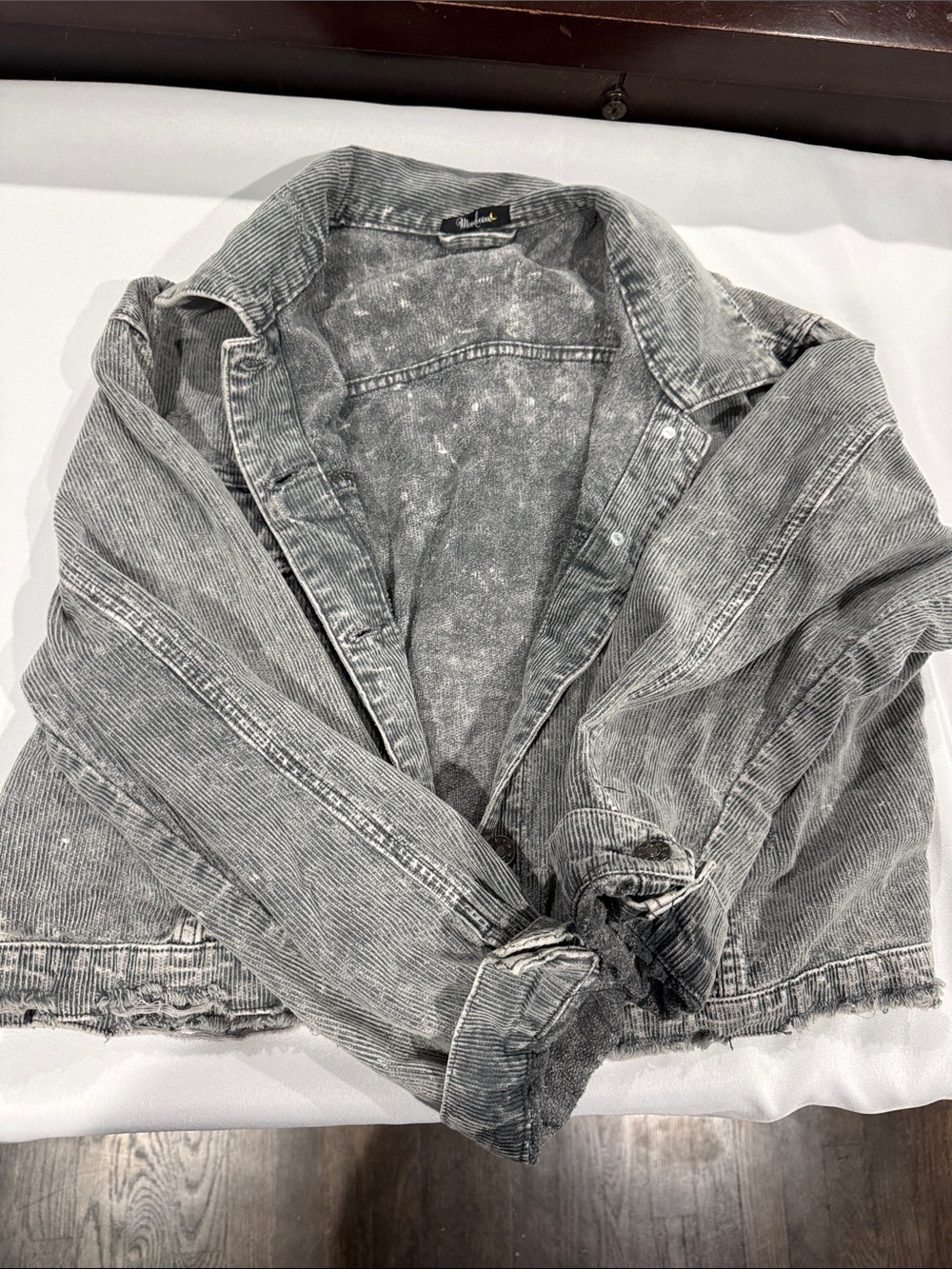 Washed Gray Corduroy Jacket